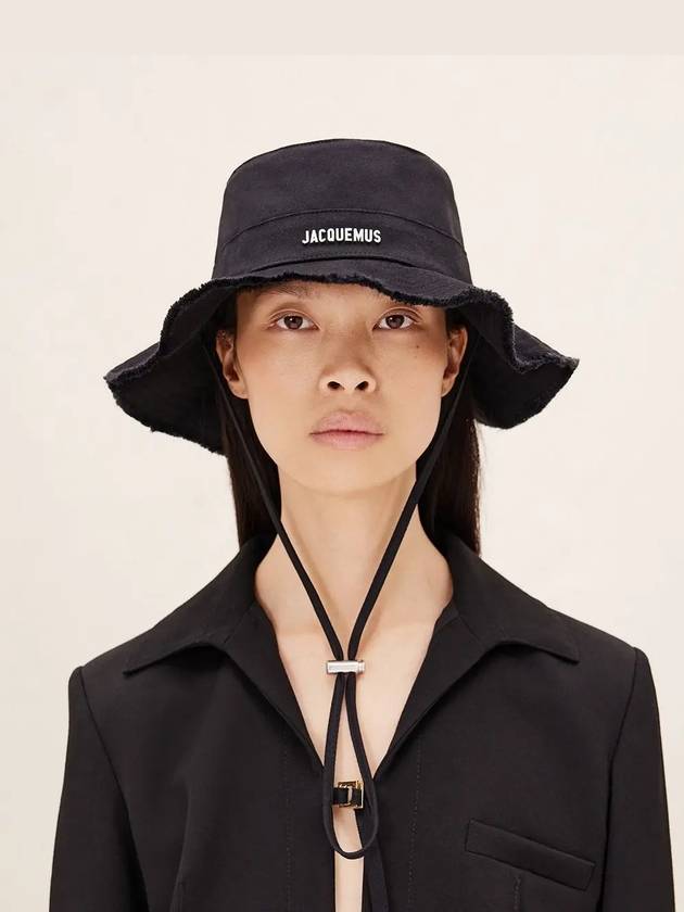 Le Bob Artichaut Bucket Hat Black - JACQUEMUS - BALAAN 4