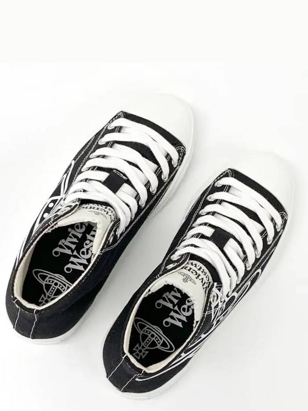 Logo Canvas High-Top Sneakers Black - VIVIENNE WESTWOOD - BALAAN 10