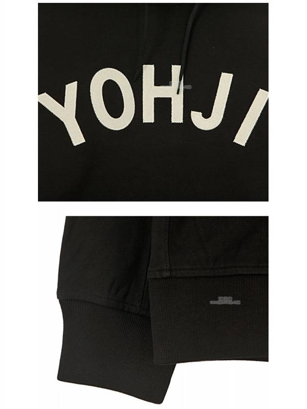 Yohji Logo Cotton Hoodie Black - Y-3 - BALAAN 7