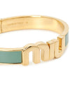 Enamel Metal Logo Bracelet Green - MIU MIU - BALAAN 5