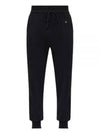 Women's Embroidered Logo Cashmere Blend Track Pants Black - VIVIENNE WESTWOOD - BALAAN 2