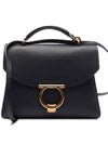 Gancini Small Tote Bag Black - SALVATORE FERRAGAMO - BALAAN 2