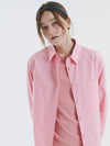 Logo embroidered outer cotton shirt pink 0032 - VOYONN - BALAAN 7