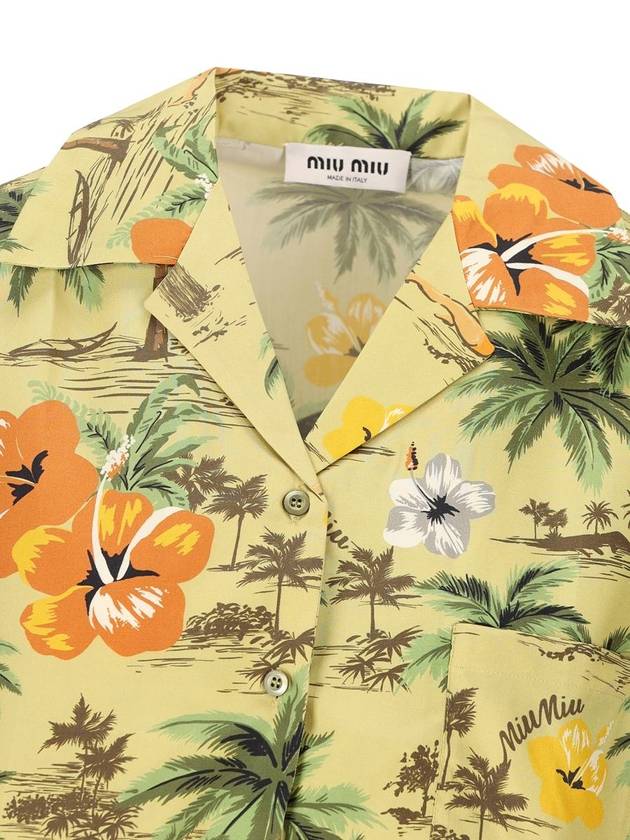 24 ss Hawaiian Silk Boxy Shirt MK1820 139M F0362 B0230992181 - MIU MIU - BALAAN 4