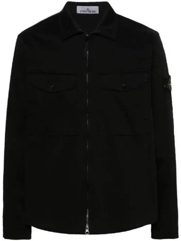 Two-pocket Overshirt Zip-up Jacket Black - STONE ISLAND - BALAAN 2