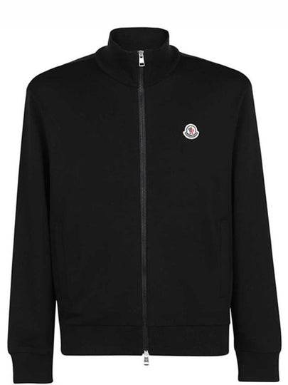 Men's Logo Patch Zip-Up Jacket Black - MONCLER - BALAAN 2