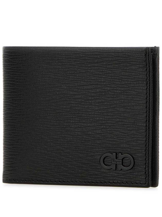 Gancini Half Wallet Black - SALVATORE FERRAGAMO - BALAAN 3