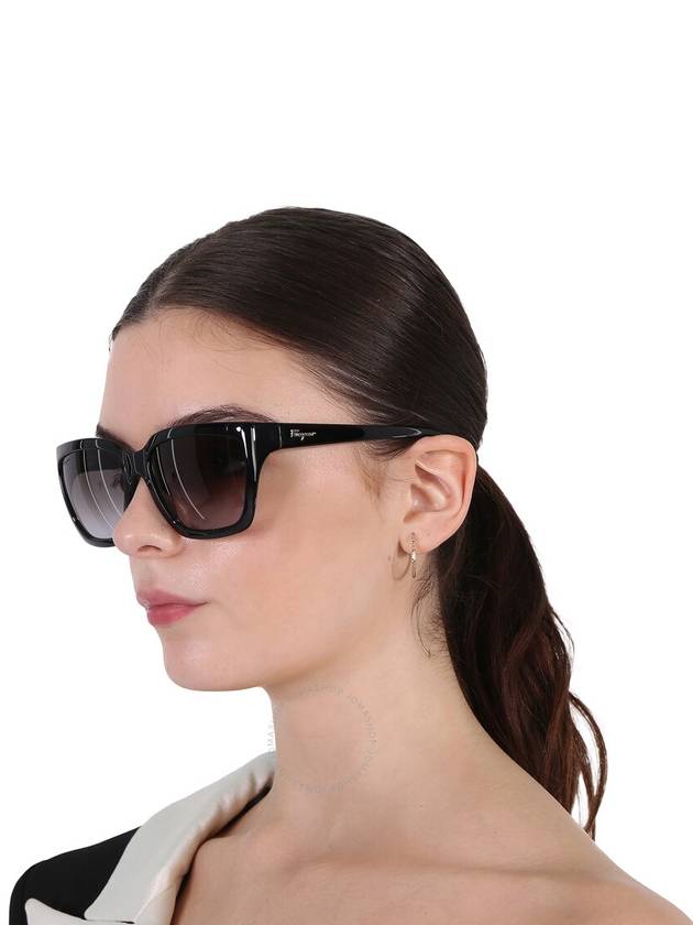 Eyewear Logo Square Sunglasses Black - SALVATORE FERRAGAMO - BALAAN 3