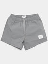 Striped Seersucker Swim Shorts Grey - THOM BROWNE - BALAAN 3