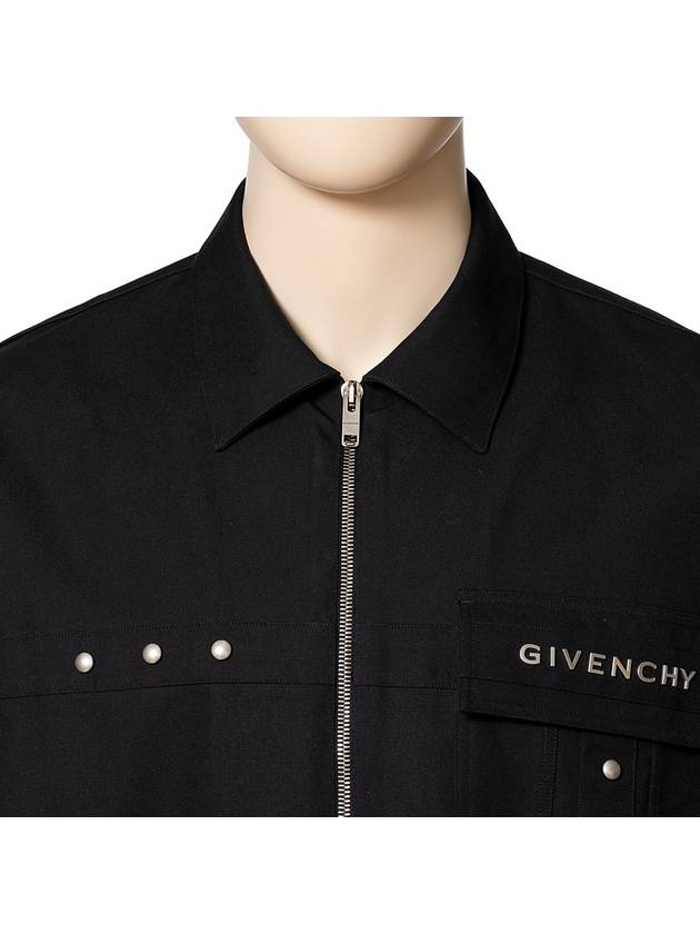 24SS Men's Southern Shirt Top Long Sleeve Logo Zipup Jacket Black BM60YP154Z - GIVENCHY - BALAAN 4