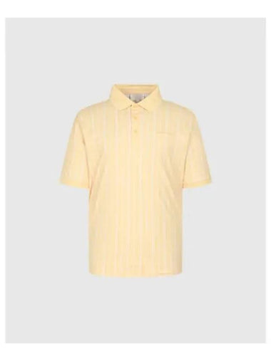 TRAVISMATHEW Men s Striped Collar T Shirt Mustard - TRAVIS SCOTT - BALAAN 1