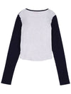 Logo cutout long sleeve navy - HIGH SCHOOL DISCO - BALAAN 3