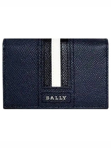 TYKE metal logo card wallet navy LT F017 1152946 - BALLY - BALAAN 1