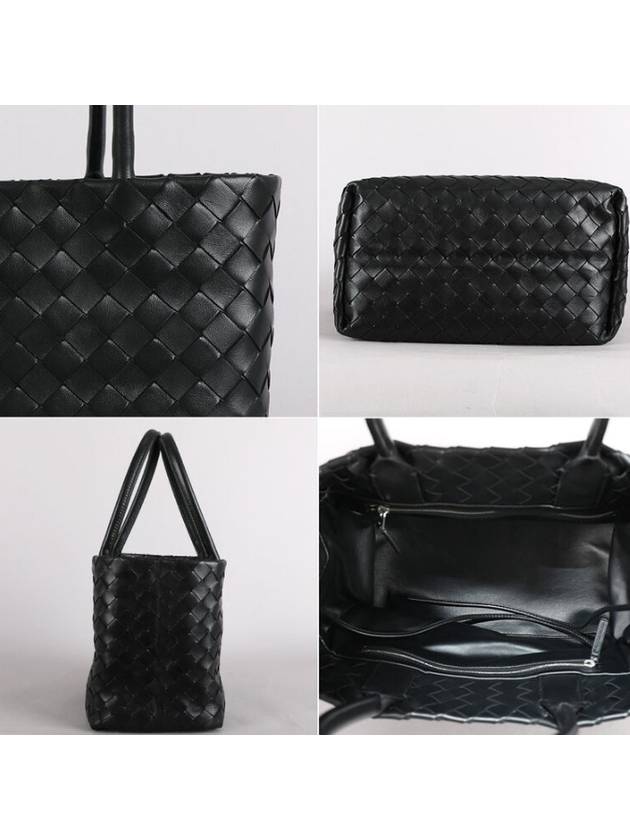 Intrecciato Lambskin Tote Bag Black - BOTTEGA VENETA - BALAAN 5