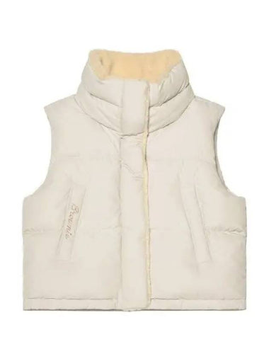 KODAK Brownie Semi Crop Fit Down Vest Women IVORY - KODO - BALAAN 1