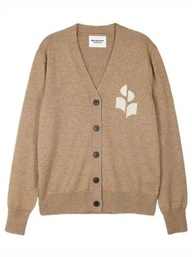 Karin logo cardigan beige CA0008FA A1X05E 50CM 270103 1061819 - ISABEL MARANT - BALAAN 1