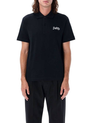 Logo embroidered polo shirt - BURBERRY - BALAAN 1