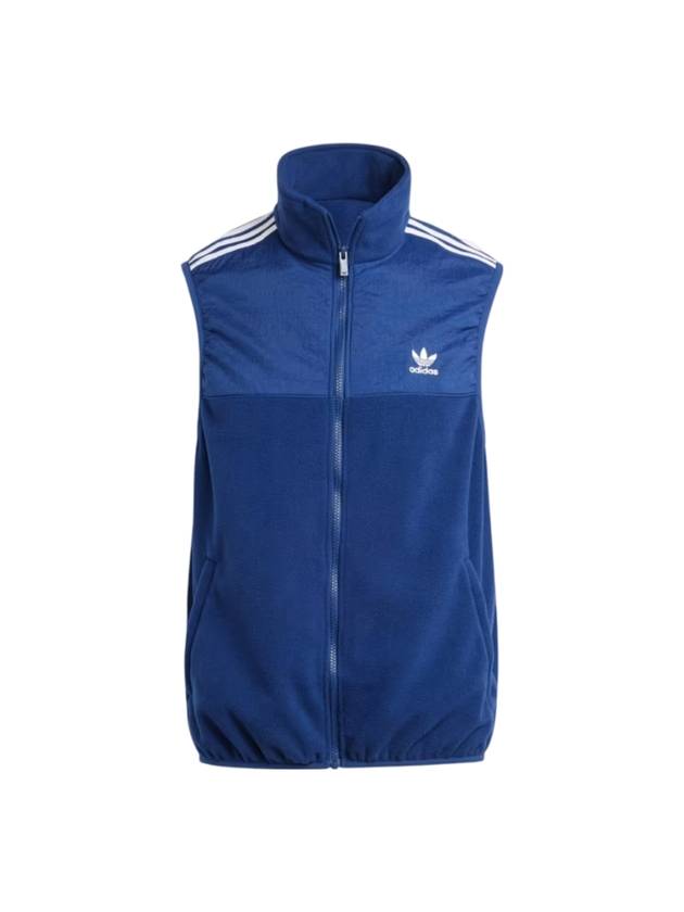 3 Stripe Fleece Vest Blue - ADIDAS - BALAAN 1