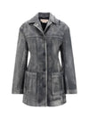 4 Button Leather Jacket Grey - MARNI - BALAAN 2