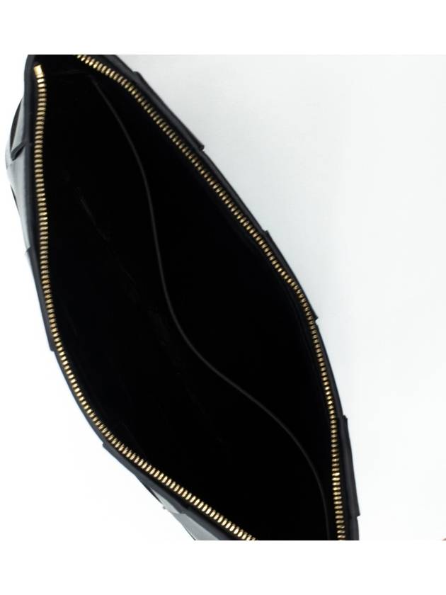 Intreciato Medium Clutch Bag Black - BOTTEGA VENETA - BALAAN 6