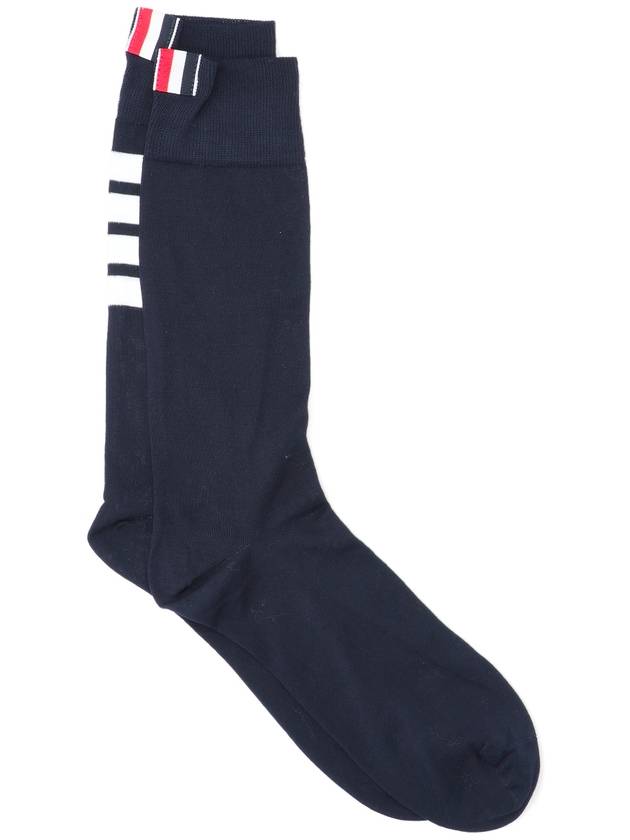 Men's Diagonal Light Weight Midi Socks Navy - THOM BROWNE - BALAAN 2