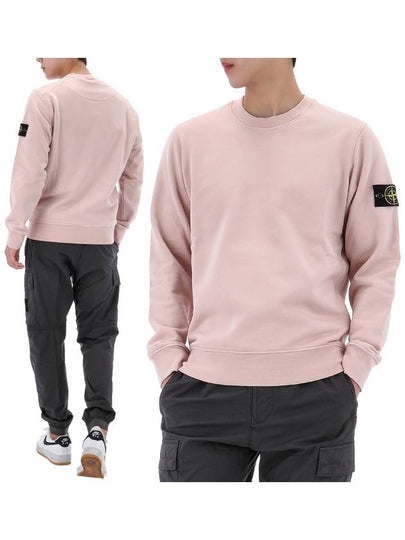 6100044 Organic Cotton Fleece Sweatshirt Antique Rose - STONE ISLAND - BALAAN 2