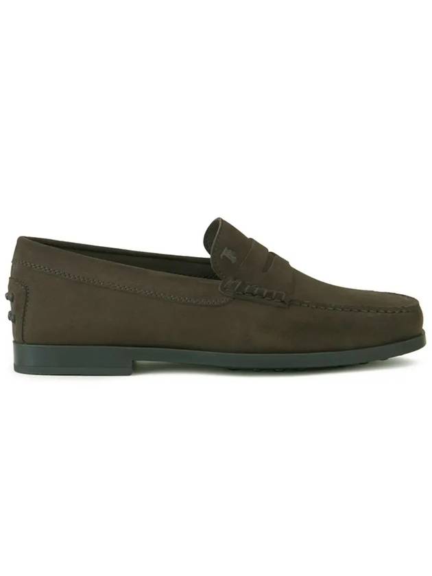 Men's Moccasin Suede Loafers Brown - TOD'S - BALAAN 3