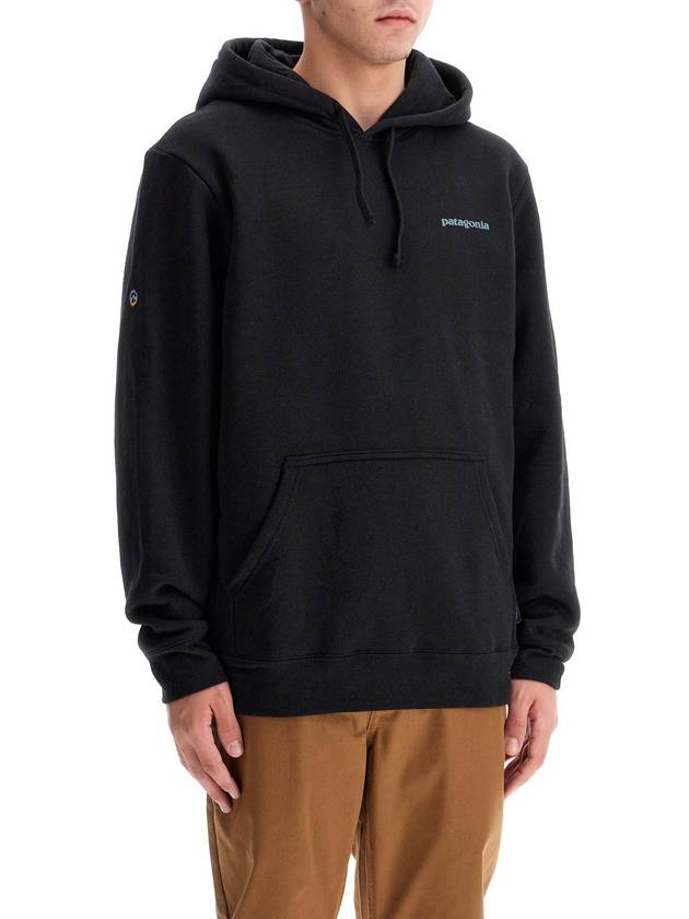 Fitz Roy Icon Uprisal Fleece Hoodie Black - PATAGONIA - BALAAN 3