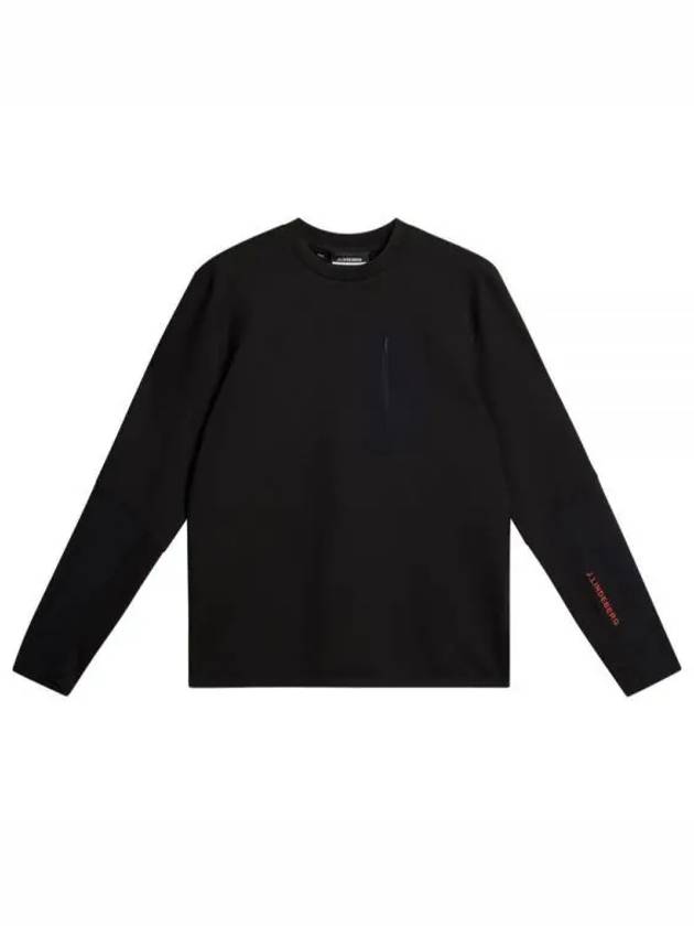 Alonso Crew Neck Long Sleeve T-Shirt Black - J.LINDEBERG - BALAAN 2