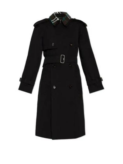 Detachable Collar Trench Coat Black - BURBERRY - BALAAN 2