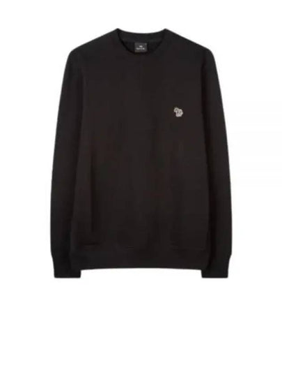 Zebra Patch Organic Cotton Sweatshirt Black - PAUL SMITH - BALAAN 2