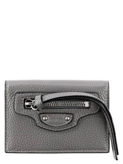 Neo Classic Logo Tri-Fold Half Wallet Grey - BALENCIAGA - BALAAN 2