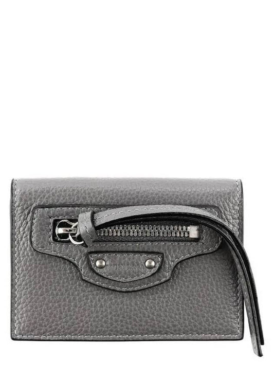 Neo Classic Logo Tri-Fold Half Wallet Grey - BALENCIAGA - BALAAN 2