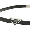 Triangle Logo Saffiano Logo Bracelet Black - PRADA - BALAAN 8