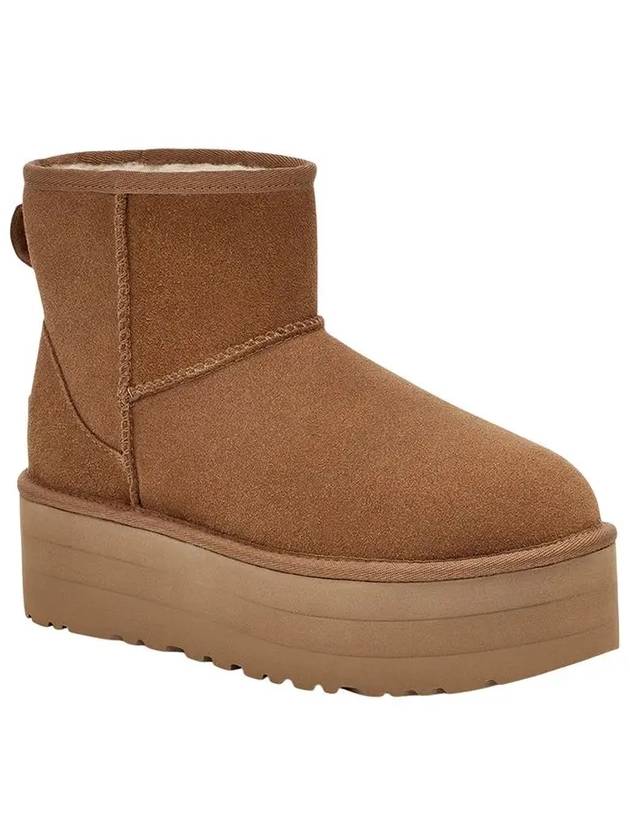 Classic Mini Platform Suede Winter Boots Chestnut - UGG - BALAAN 3