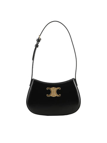 Calfskin Medium Tilly Shoulder Bag Black - CELINE - BALAAN 1