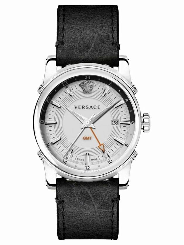 Versace GMT Vintage Quartz Silver Dial Men's Watch VEV300119 - VERSACE - BALAAN 1