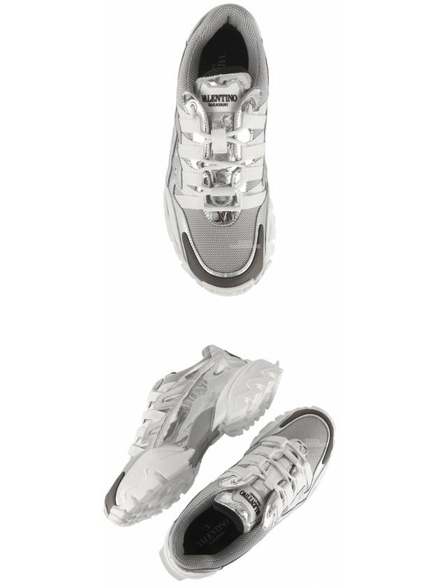 Men's Climbers Low Top Sneakers Silver - VALENTINO - BALAAN 8