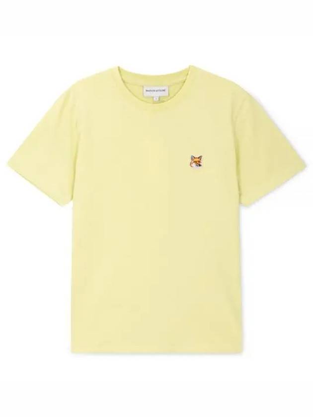 Women s Fox Head Chalk Yellow Short Sleeve T Shirt LW00105KJ0008 CY 1156014 - MAISON KITSUNE - BALAAN 1