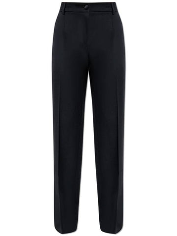 Dolce & Gabbana Wool Trousers, Women's, Black - DOLCE&GABBANA - BALAAN 1