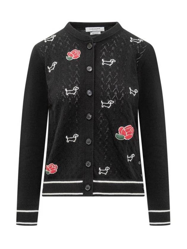 Hector and Rose embroidery wool cardigan FKC604EY1029 - THOM BROWNE - BALAAN 2