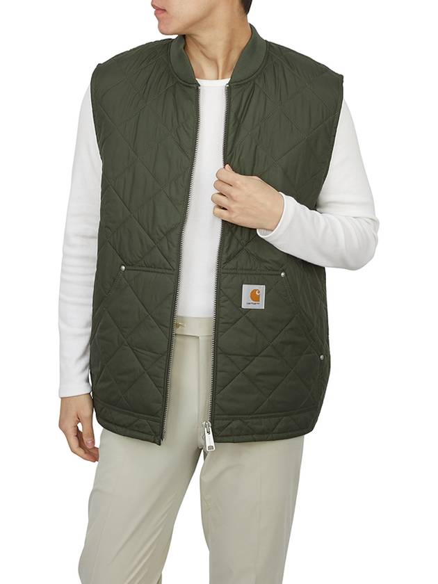 Myton Liner Diamond Quilt Zip-Up Vest Green - CARHARTT WIP - BALAAN 6