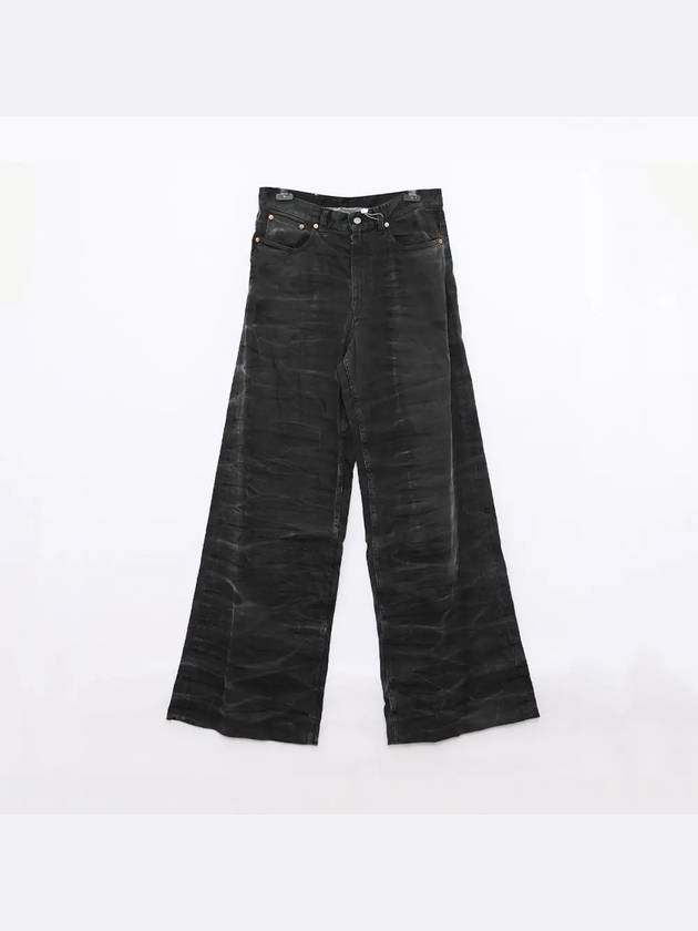 Denim Cotton Wide Jeans Black - MAISON MARGIELA - BALAAN 4