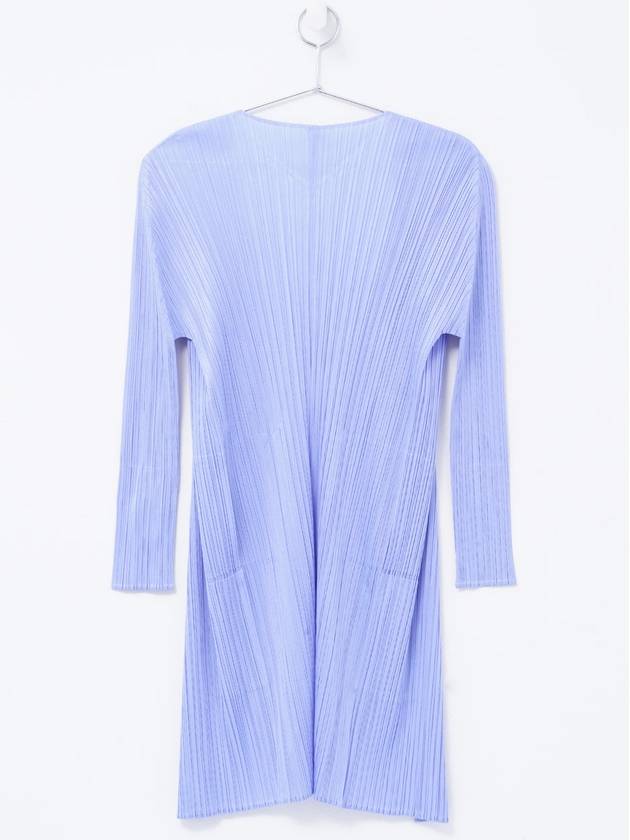 Pleated Middle Open Cardigan Purple - ISSEY MIYAKE - BALAAN 3