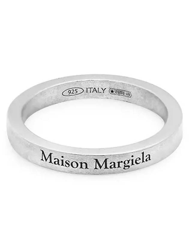 Engraving Logo Palladium Ring Silver - MAISON MARGIELA - BALAAN 3