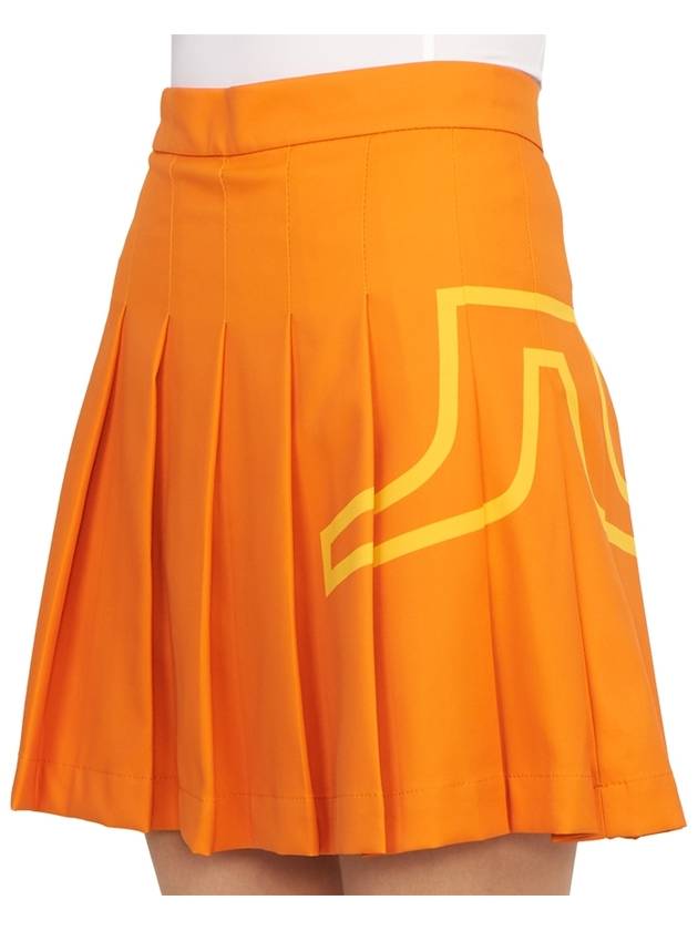 Women's Naomi Pleated Skirt Orange - J.LINDEBERG - BALAAN 9