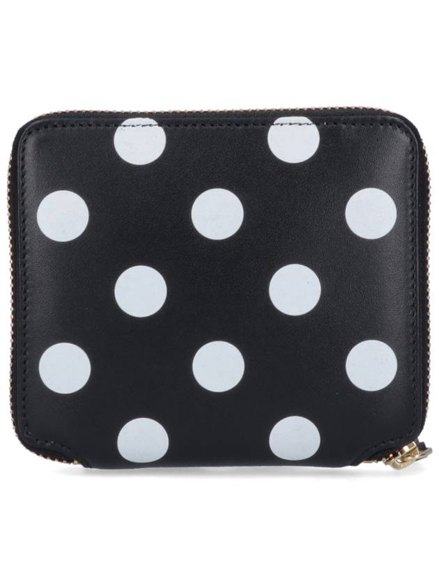 Polka Dot Zipper Halfwallet Black - COMME DES GARCONS WALLET - BALAAN 4