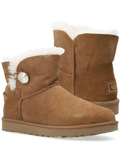 Mini Bailey Button Bling Winter Boots Chestnut Gold - UGG - BALAAN 2