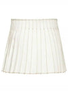 A-line Short Pleats Skirt White - AMI - BALAAN 2