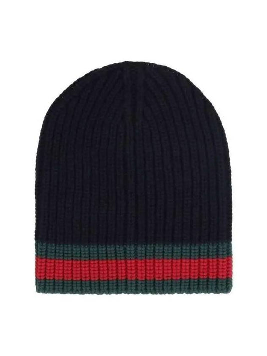 Web Wool Beanie Black - GUCCI - BALAAN 2